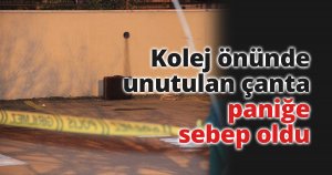 Kolej önünde unutulan çanta paniğe sebep oldu
