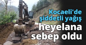 Kocaeli'de şiddetli yağış heyelana sebep oldu