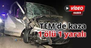 TEM’de kaza: 1 ölü 1 yaralı