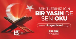 Şehitleri için “Bir Yasin de Sen Oku”