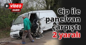 Cip ile panelvan çarpıştı: 2 yaralı