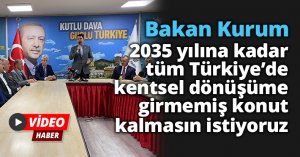 Bakan Kurum: “2035 yılına kadar tüm Türkiye’de kentsel dönüşüme girmemiş konut kalmasın istiyoruz”