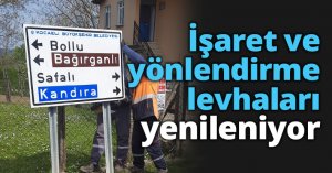 İşaret ve yönlendirme levhaları yenileniyor