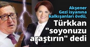 Akşener Gezi isyanına kalkışanları övdü, Türkkan 