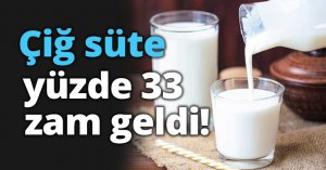 Çiğ süte yüzde 33 zam geldi! 