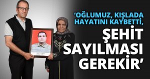  ‘OĞLUMUZ, KIŞLADA HAYATINI KAYBETTİ, ŞEHİT SAYILMASI GEREKİR’
