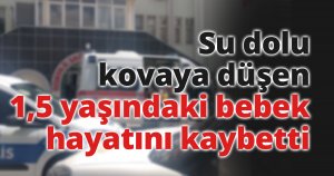 Su dolu kovaya düşen 1,5 yaşındaki bebek hayatını kaybetti