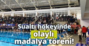 Sualtı hokeyinde olaylı madalya töreni