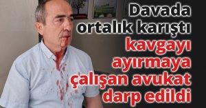 Davada ortalık karıştı, kavgayı ayırmaya çalışan avukat da darp edildi