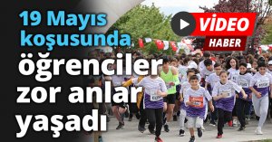 19 Mayıs koşusunda öğrenciler zor anlar yaşadı