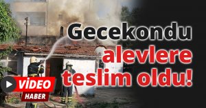 Gecekondu alevlere teslim oldu