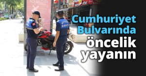 Cumhuriyet Bulvarında öncelik yayanın