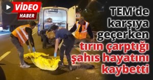 TEM’de karşıya geçerken tırın çarptığı şahıs hayatını kaybetti