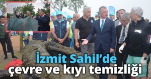 İzmit Sahil'de çevre ve kıyı temizliği