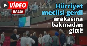 Hürriyet meclisi gerdi arakasına bakmadan gitti!