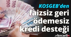 KOSGEB’den faizsiz geri ödemesiz kredi desteği
