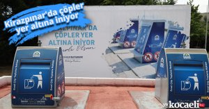 Kirazpınar'da çöpler yer altına iniyor