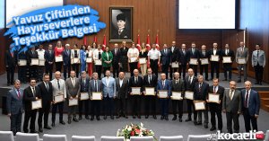 Yavuz Çiftinden Hayırseverlere Teşekkür Belgesi
