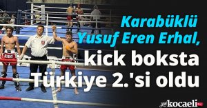 Karabüklü Yusuf Eren Erhal, kick boksta Türkiye 2.'si oldu