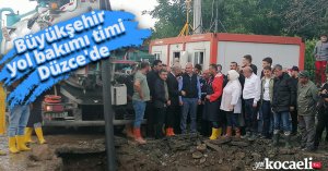 Büyükşehir yol bakımı timi Düzce'de