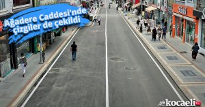 Ağadere Caddesi’nde çizgiler de çekildi
