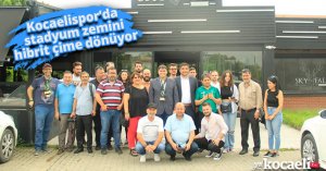 Kocaelispor’da stadyum zemini hibrit çime dönüyor