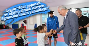 Başkan Aygün “Spor yapmak ve eğitim almak isteyen öğrencilerimizin yanındayız”