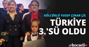 GÖLCÜKLÜ YUSUF ÇINAR ÇİL TÜRKİYE 3.'SÜ OLDU   