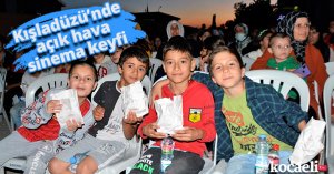 Kışladüzü’nde açık hava sinema keyfi
