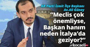 Güney, ”Meclis çok önemliyse, Başkan hanım neden İtalya’da geziyor?”