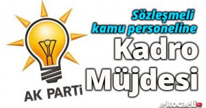 Sözleşmelilere kadro yolu