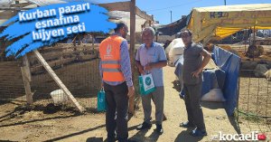 Kurban pazarı esnafına hijyen seti