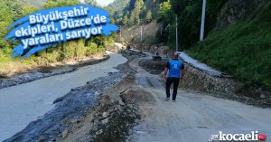 Büyükşehir ekipleri, Düzce’de yaraları sarıyor
