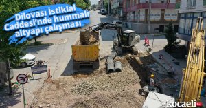 Dilovası İstiklal Caddesi’nde  hummalı altyapı çalışması