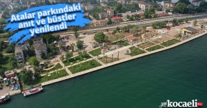 Atalar parkındaki anıt ve büstler yenilendi