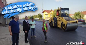 Gölcük’te asfalt seferberliği sürüyor
