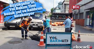 Büyükşehir’in Yol Bakım Timi bozuk yol ve kaldırım bırakmıyor