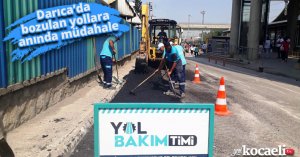Darıca’da bozulan yollara anında müdahale