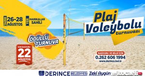 Derince´de Plaj Voleybolu Heyecanı