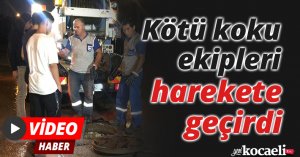 Kötü koku ekipleri harekete geçirdi, kanalizasyonda tıkanma olduğu ortaya çıktı