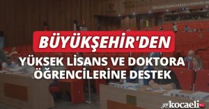 BÜYÜKŞEHİR'DEN  YÜKSEK LİSANS VE DOKTORA ÖĞRENCİLERİNE DESTEK