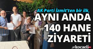 AK Parti İzmit’ten bir ilk, AYNI ANDA 140 HANE ZİYARETİ