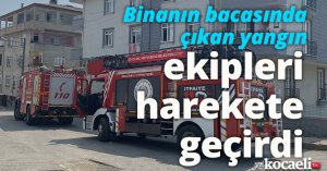 Binanın bacasında çıkan yangın ekipleri harekete geçirdi
