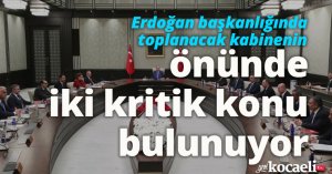 Cumhurbaşkanı Erdoğan başkanlığında toplanacak kabinenin önünde iki kritik konu bulunuyor