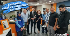 Zabıtadan esnaf ve vatandaşa karanfil