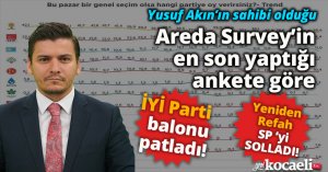 Akın’ın sahibi olduğu Areda Survey’in anketine göre İYİ Parti balonu patladı!