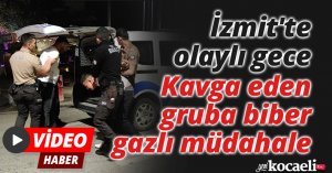 İzmit'te olaylı gece: Kavga eden gruba biber gazlı müdahale