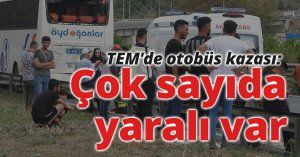 TEM'de otobüs kazası: Çok sayıda yaralı var
