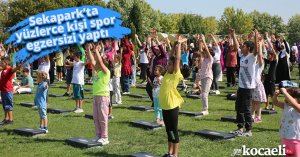 Sekapark’ta yüzlerce kişi spor egzersizi yaptı