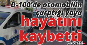 D-100’de otomobilin çarptığı yaya hastanede hayatını kaybetti
